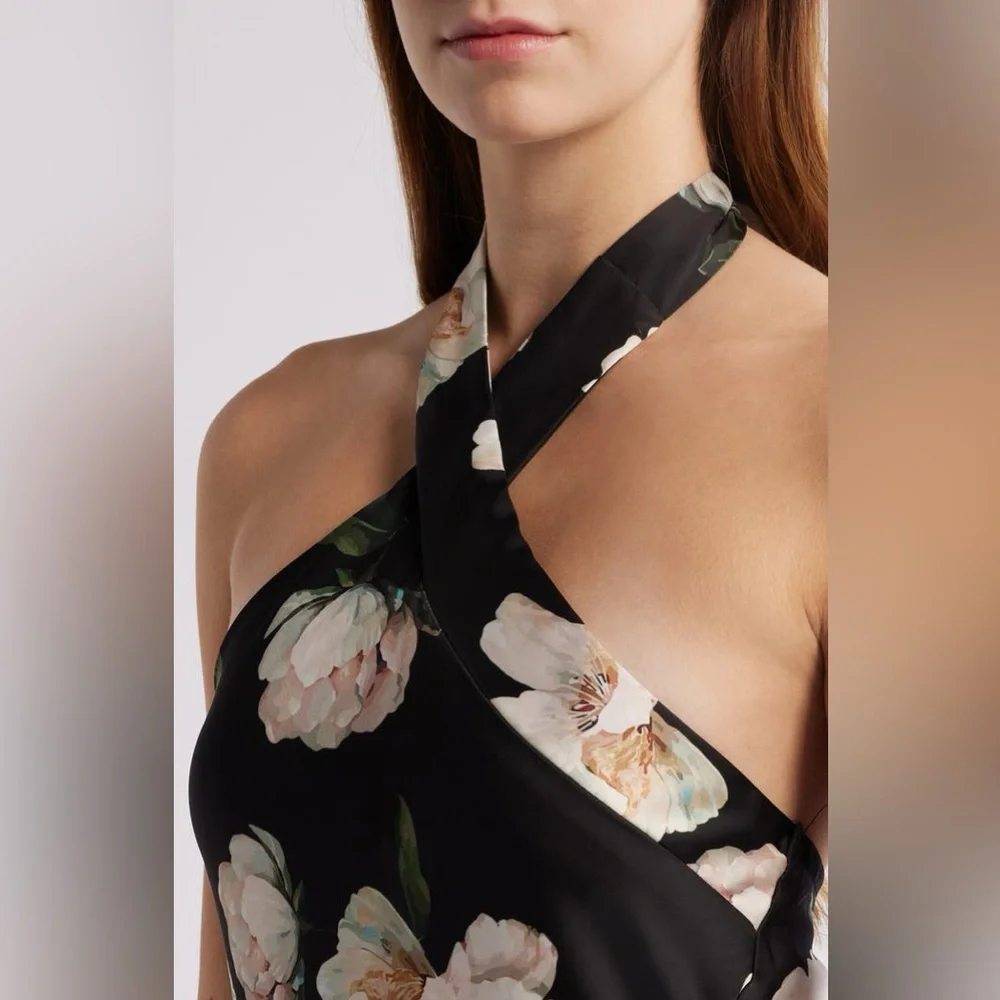 PETAL & PUP Grasie Floral Print Halter Cocktail Dress ❤️NWT❤️IN STORES❤️ - Picture 4 of 5
